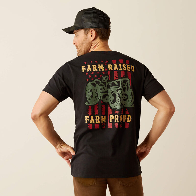 Ariat Men's Short Sleeve Farm Raised Tee Shirt- Black