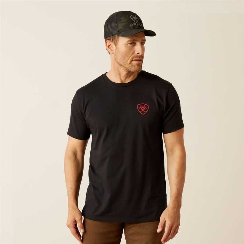 Ariat Men's Short Sleeve Farm Raised Tee Shirt- Black