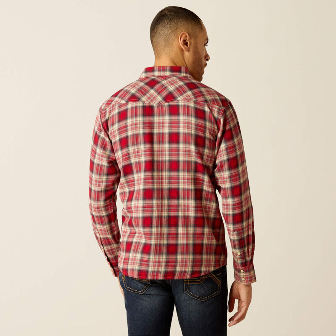 Ariat Men's Chili Pepper Herschel Retro Fit Long Sleeve Shirt - Red