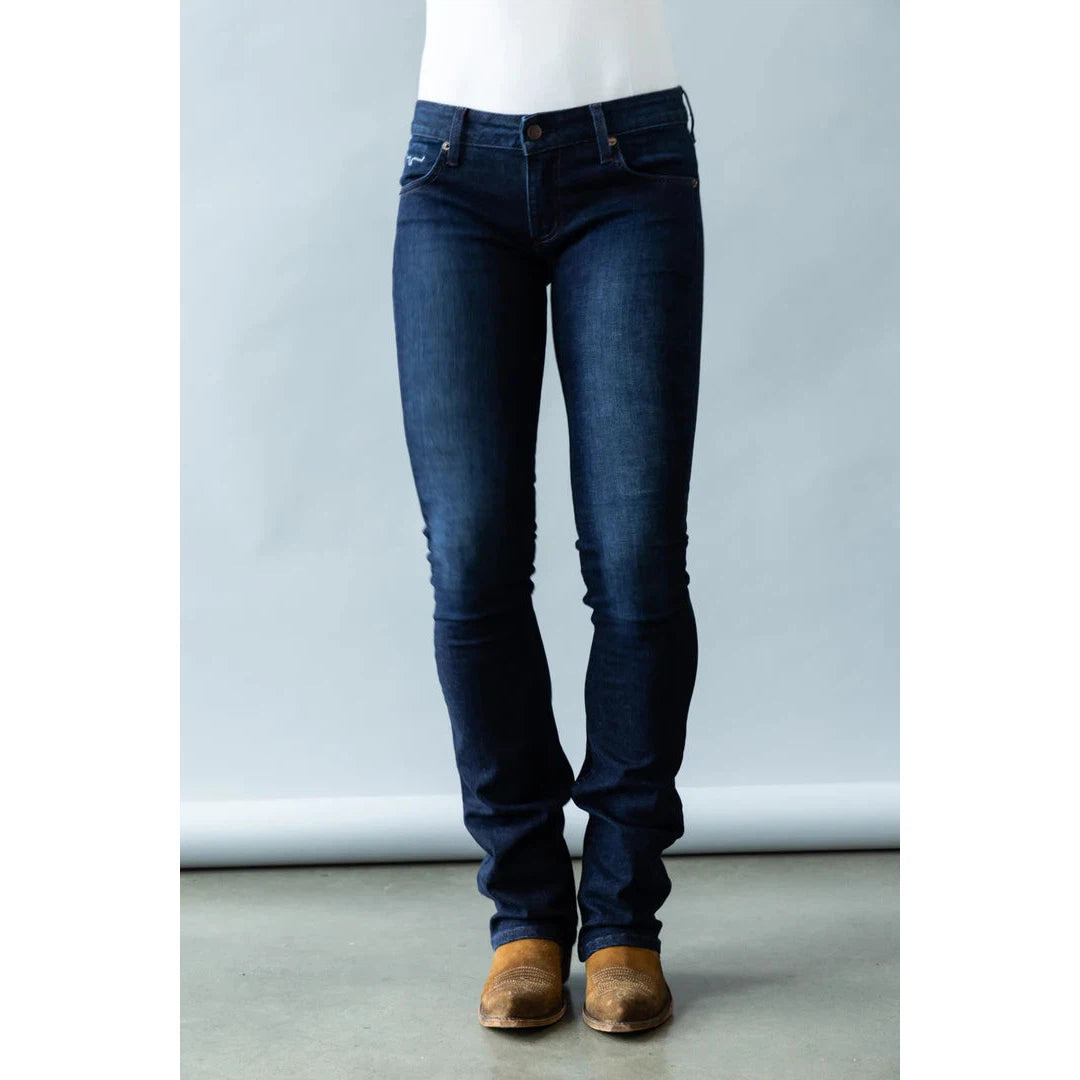 Kimes Women's Audrey Low Rise Bootcut Jeans - Blue