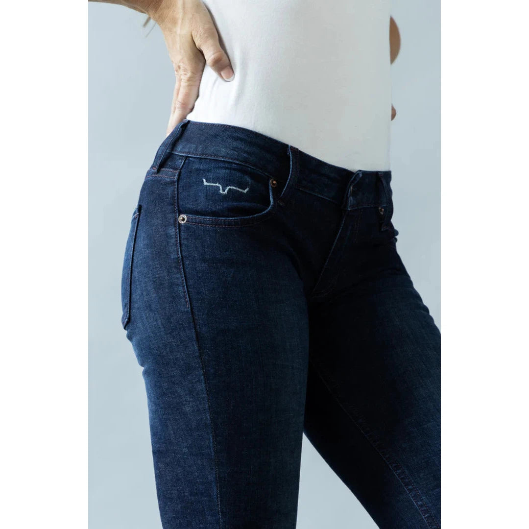 Kimes Women's Audrey Low Rise Bootcut Jeans - Blue