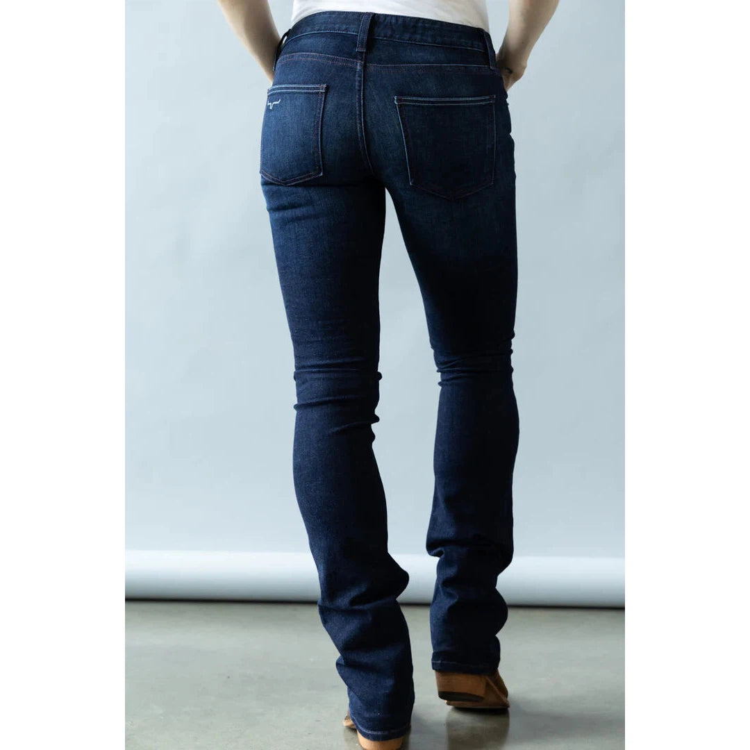 Kimes Women's Audrey Low Rise Bootcut Jeans - Blue