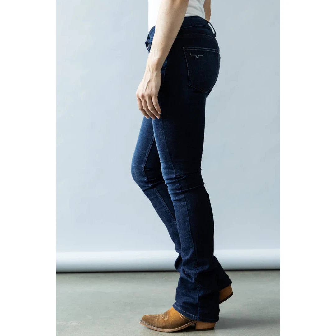 Kimes Women's Audrey Low Rise Bootcut Jeans - Blue