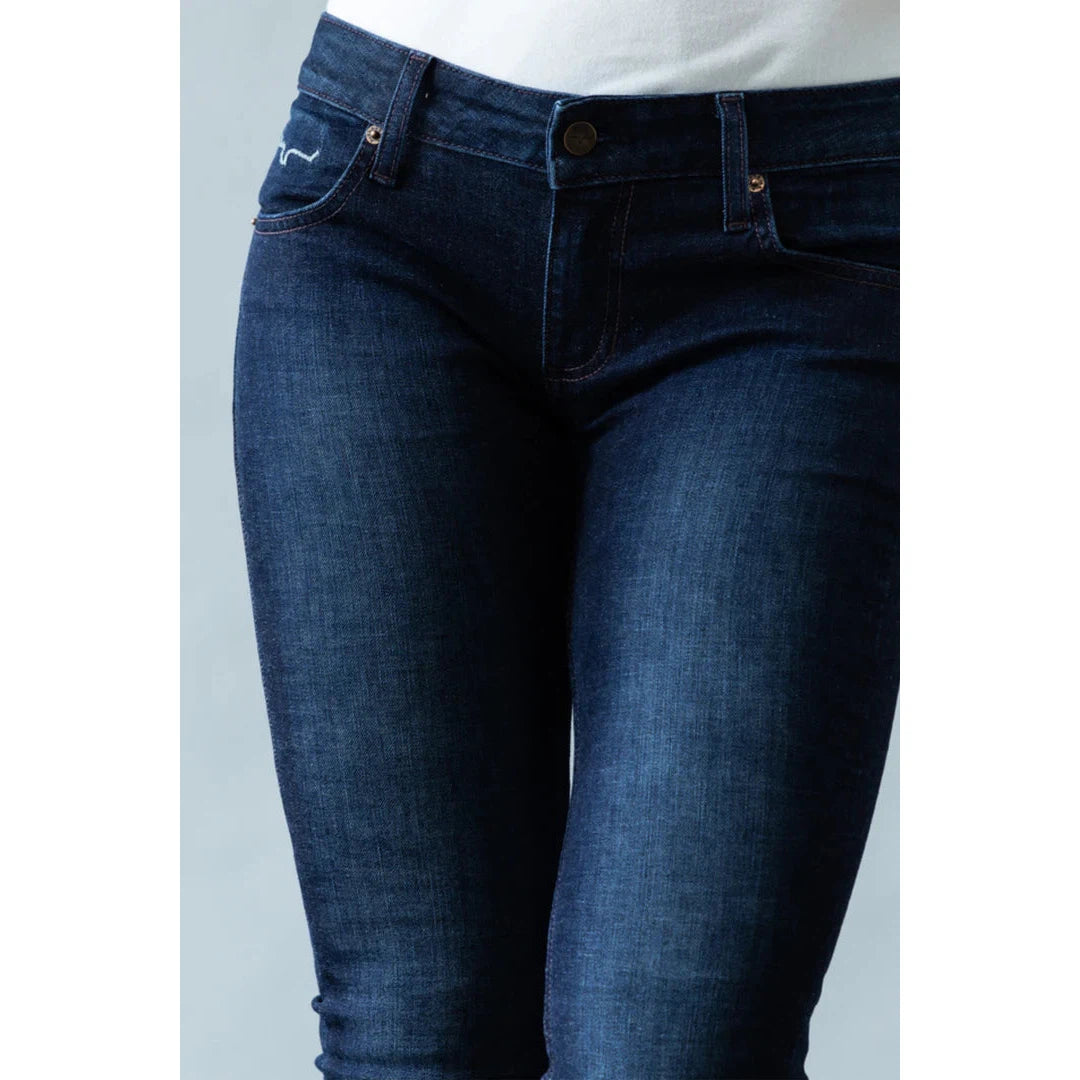 Kimes Women's Audrey Low Rise Bootcut Jeans - Blue