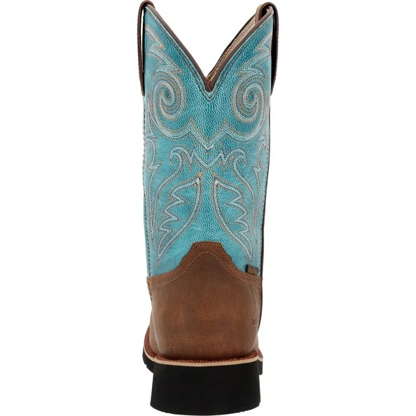 Rocky Monocrepe Men's 12" Waterproof Western Boot-Brown & Robin Blue