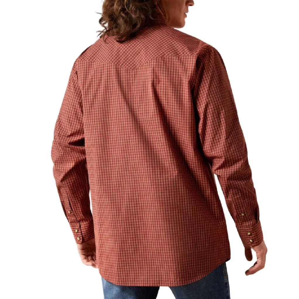 Ariat Men's Pro Fabian Plaid Pearl Snap Long Sleeve Shirt - Red
