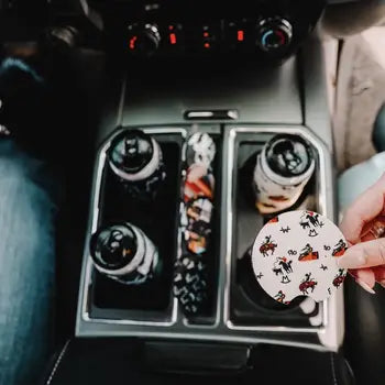 The Front Porch Label Car Coasters - Assorted