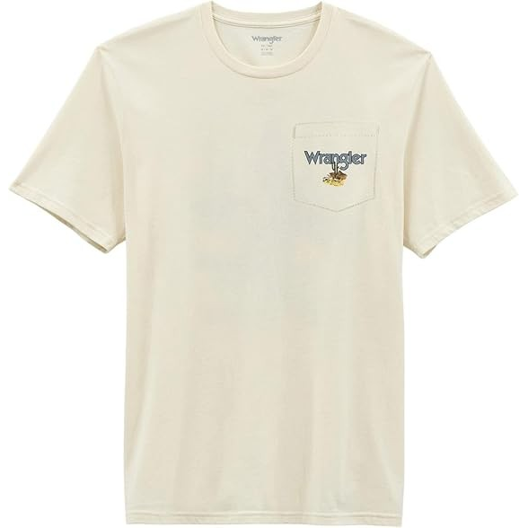 Wrangler Men's Short Sleeve One Pocket Tee Shirt - Whisper White