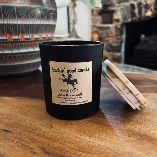 Buckin Good Products Amber & Dark Musk Candle-8 oz