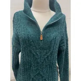 Cotton & Rye Pines Long Sleeve Pullover- Green