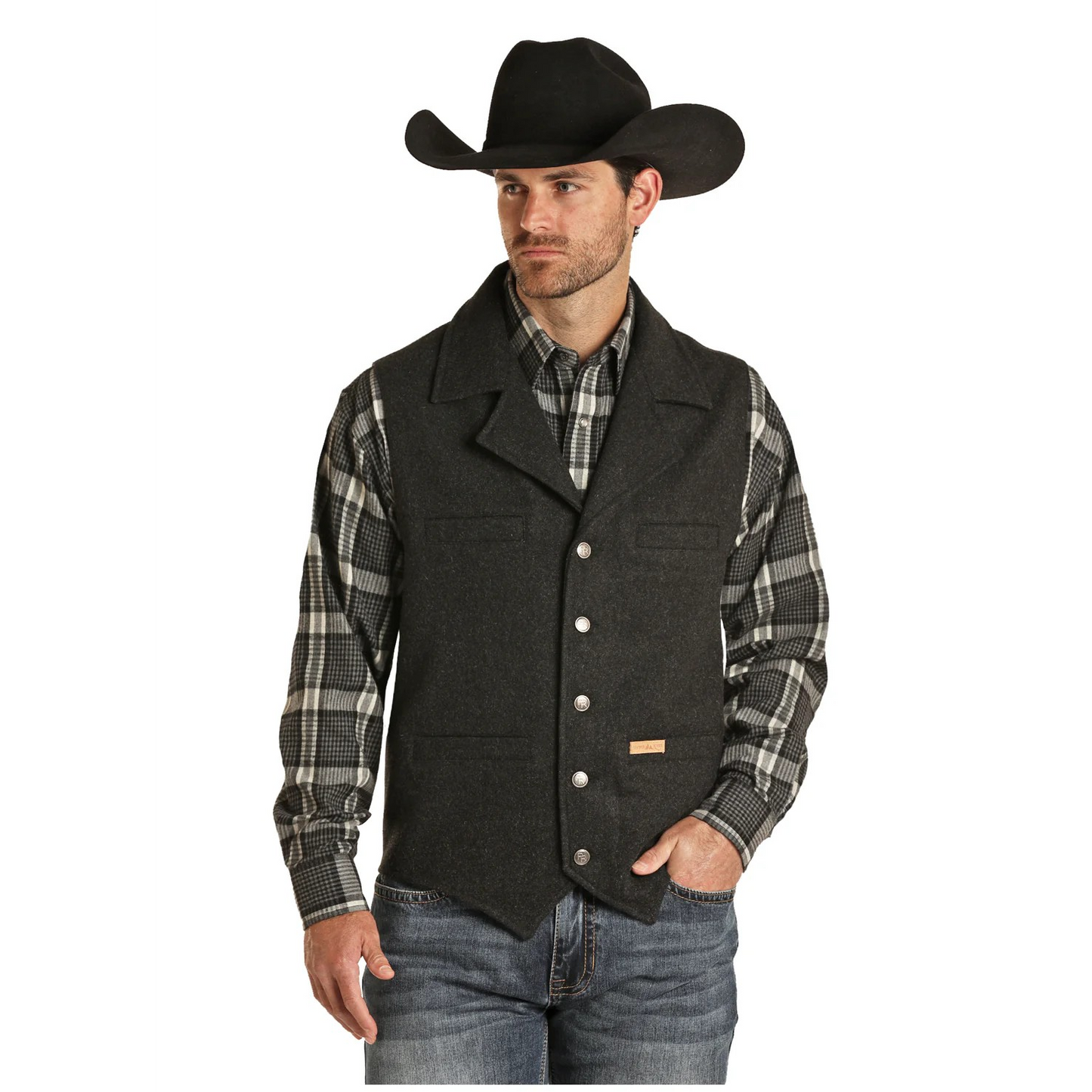Powder River Solid Snap Closure Montana Vest - Assorted Colours