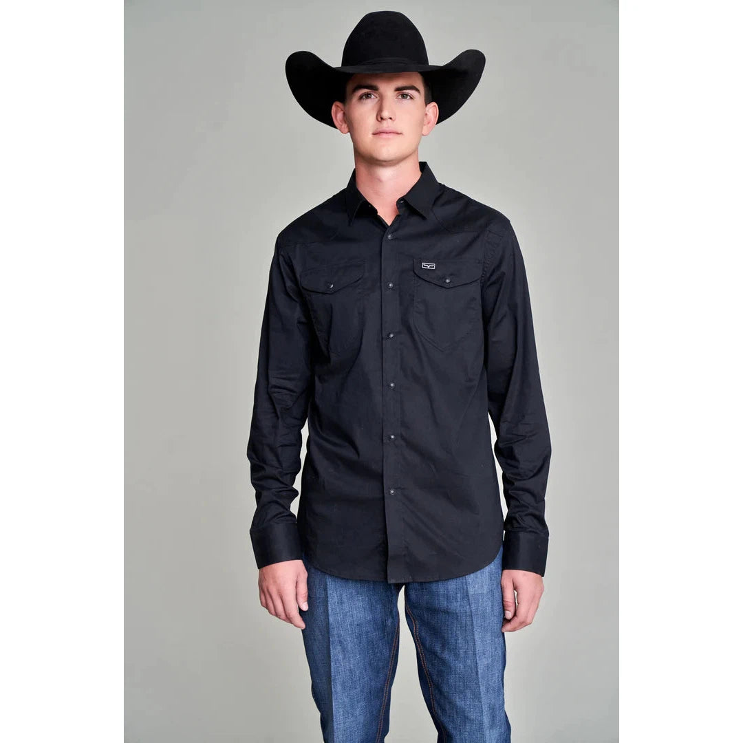 Kimes Men's Blackout Long Sleeve Dress Shirt - Assorted Colours