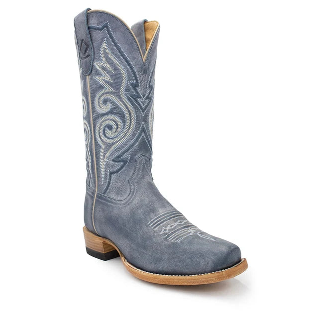 Rocking Diamond Brand Women's Top Fifteen BSQ Cowgirl Boots - Blue Jeans