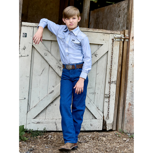 Wrangler Boy's Cowboy Cut Original Fit Jean - Prewashed Indigo