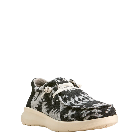 Ariat Men's Hilo Shoes - Black & White Flannel Blanket