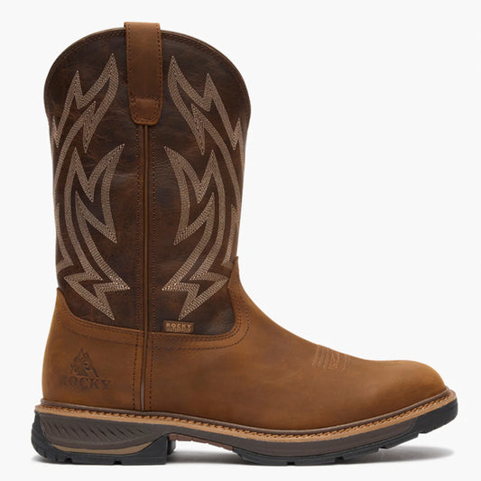 Rocky Men's Ride Lte Waterproof Western Boot - Brown
