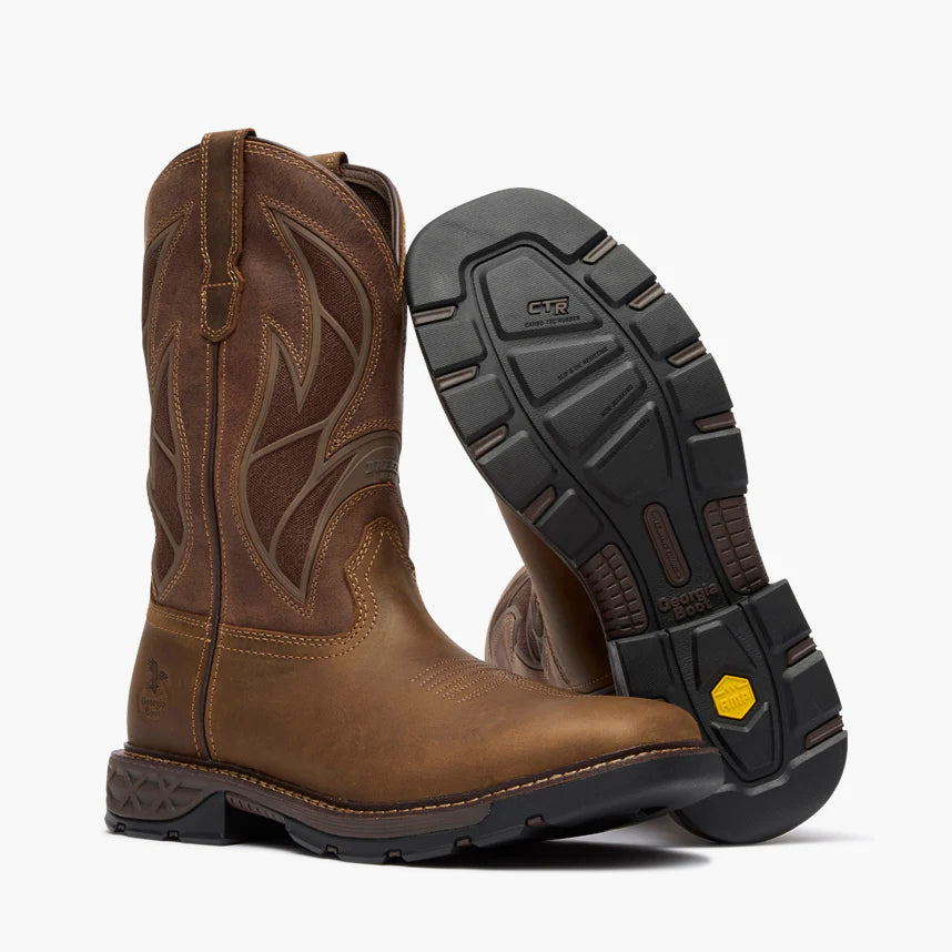 Georgia Men's Cargo Tec FLX 11 Pull-On Work Boots - Brown
