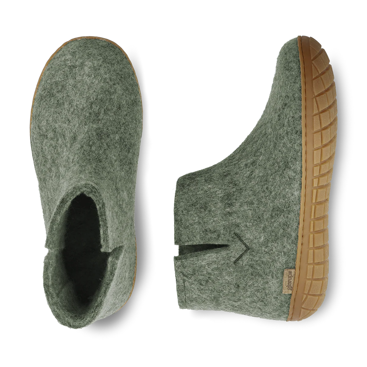 Glerups Honey Rubber Sole Boots - Moss