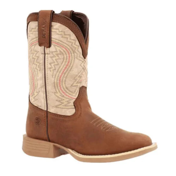 Durango Big Kids Lil Rebel 8" Western Boot - Coffee/Bone