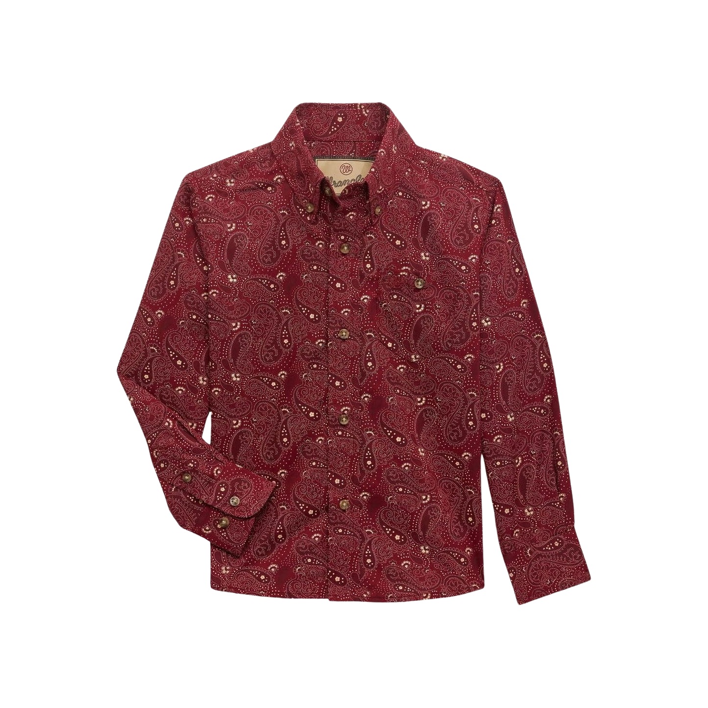 Wrangler Boy's Classic Long Sleeve Shirt - Maroon