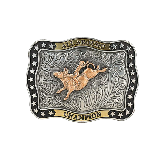 M&F Nocona Youth Rectangle Bull Rider Buckle