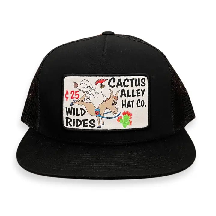 Cactus Alley Wild Rides Snapback Cap- Black