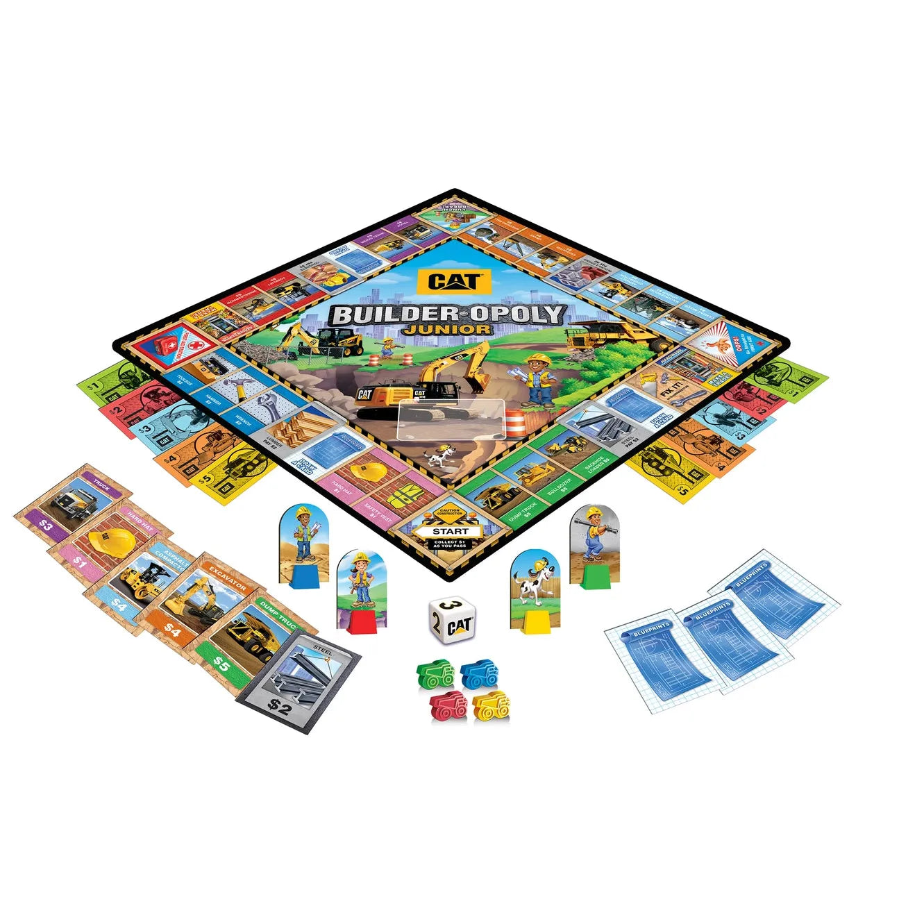 Cat Builder Opoly Junior Board Game