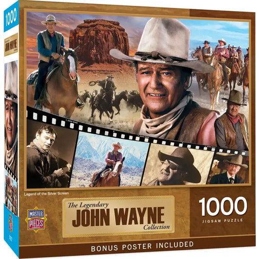John Wayne- Legend of the Silver Screen 1000 Piece Puzzle - Irvine Tack & Western Wear