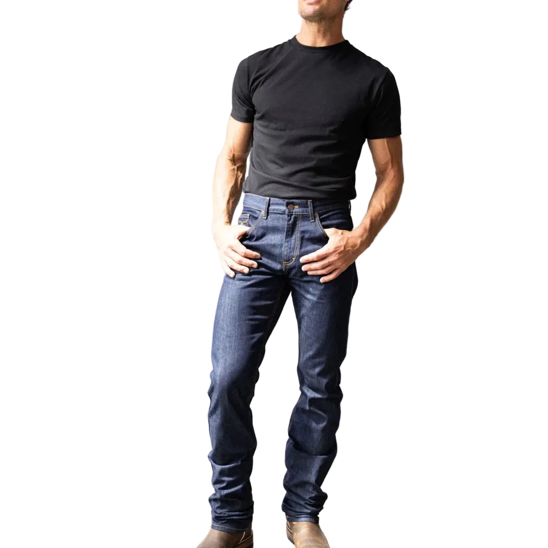 Kimes Men's Cal Higher Rise Straight Bootcut Jeans - Blue - Irvine Tack & Western Wear