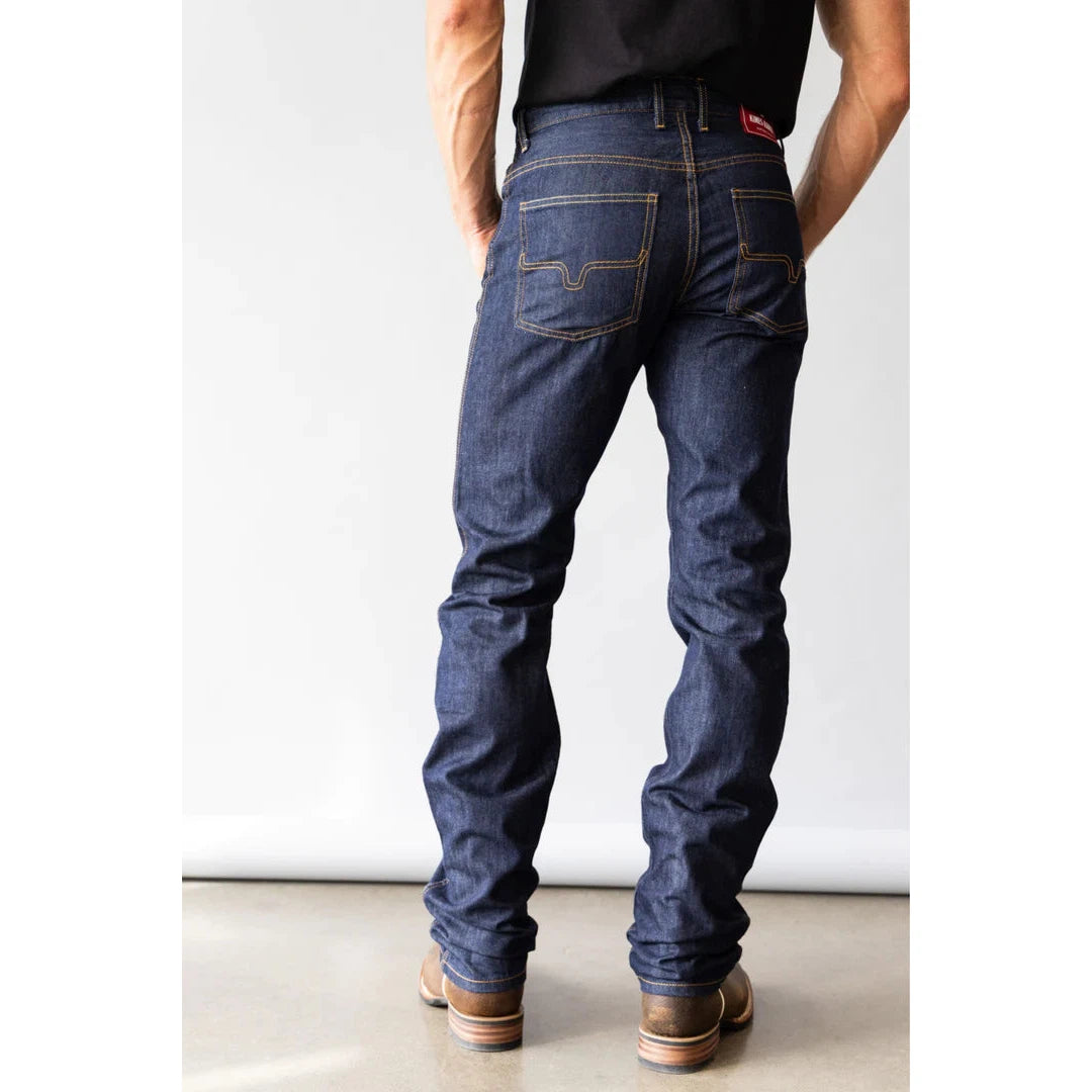 Kimes Men's Cal Higher Rise Straight Bootcut Jeans - Blue