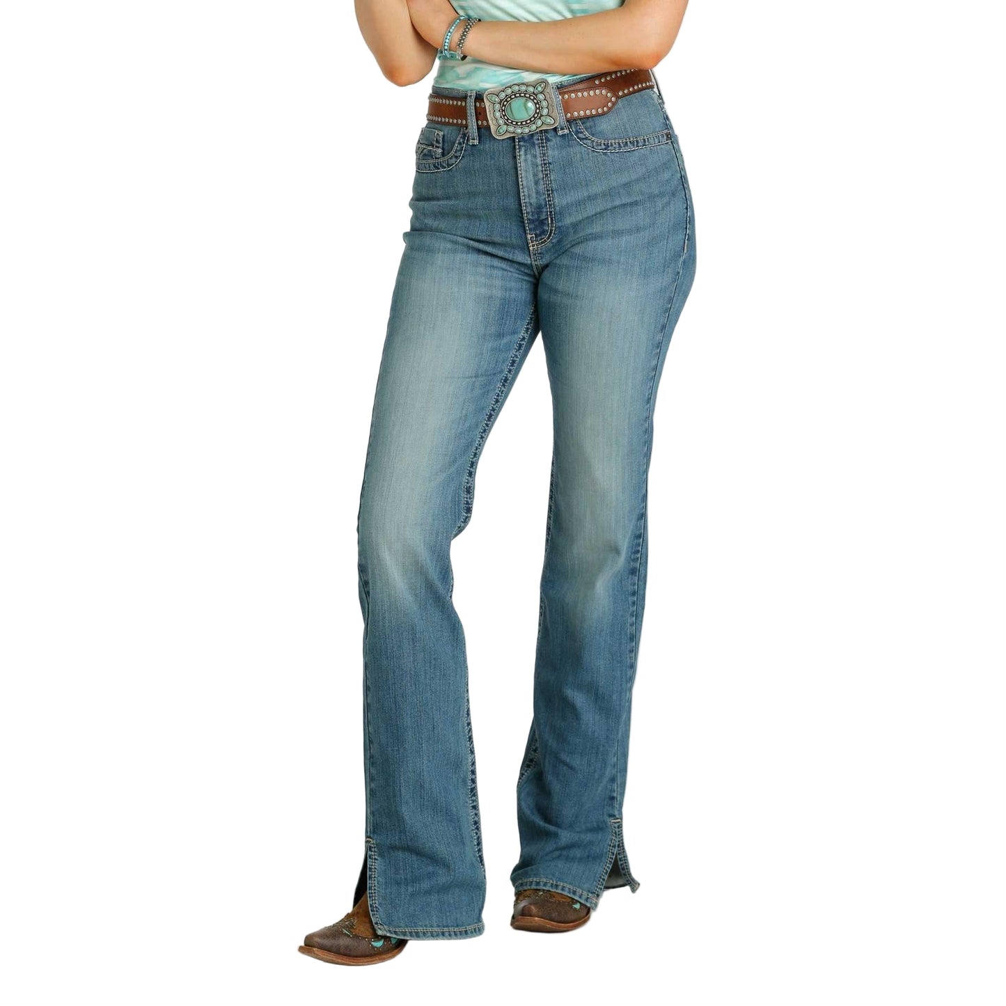 Cruel Women's Skylar Boot Cut Jean - Medium Stone 1