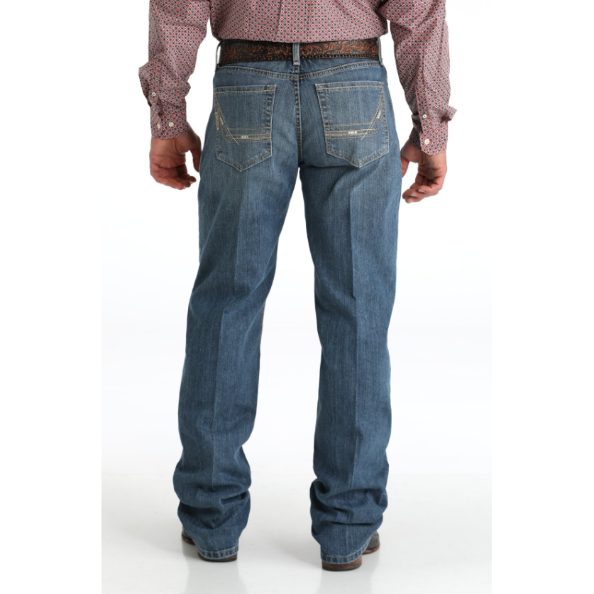 Cinch Men's Grant Relaxed Bootcut Jean- Medium Stonewash