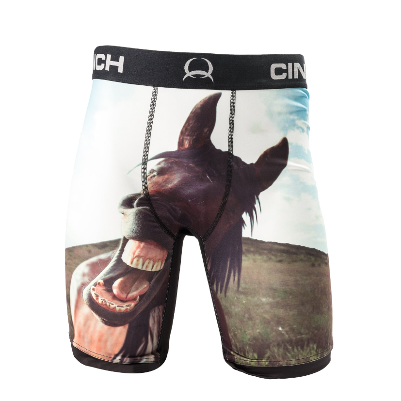 Cinch Men's Boxer Brief 9" Inseam - Horse Print - Irvine Tack & Western Wear