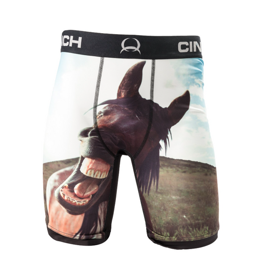 Cinch Men's Boxer Brief 9" Inseam - Horse Print