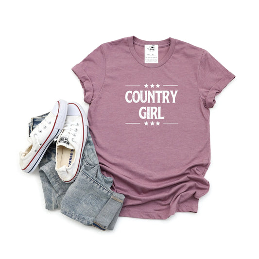 Blonde Ambition Women's Short Sleeve Country Girl Tee Shirt-Multiple Colours