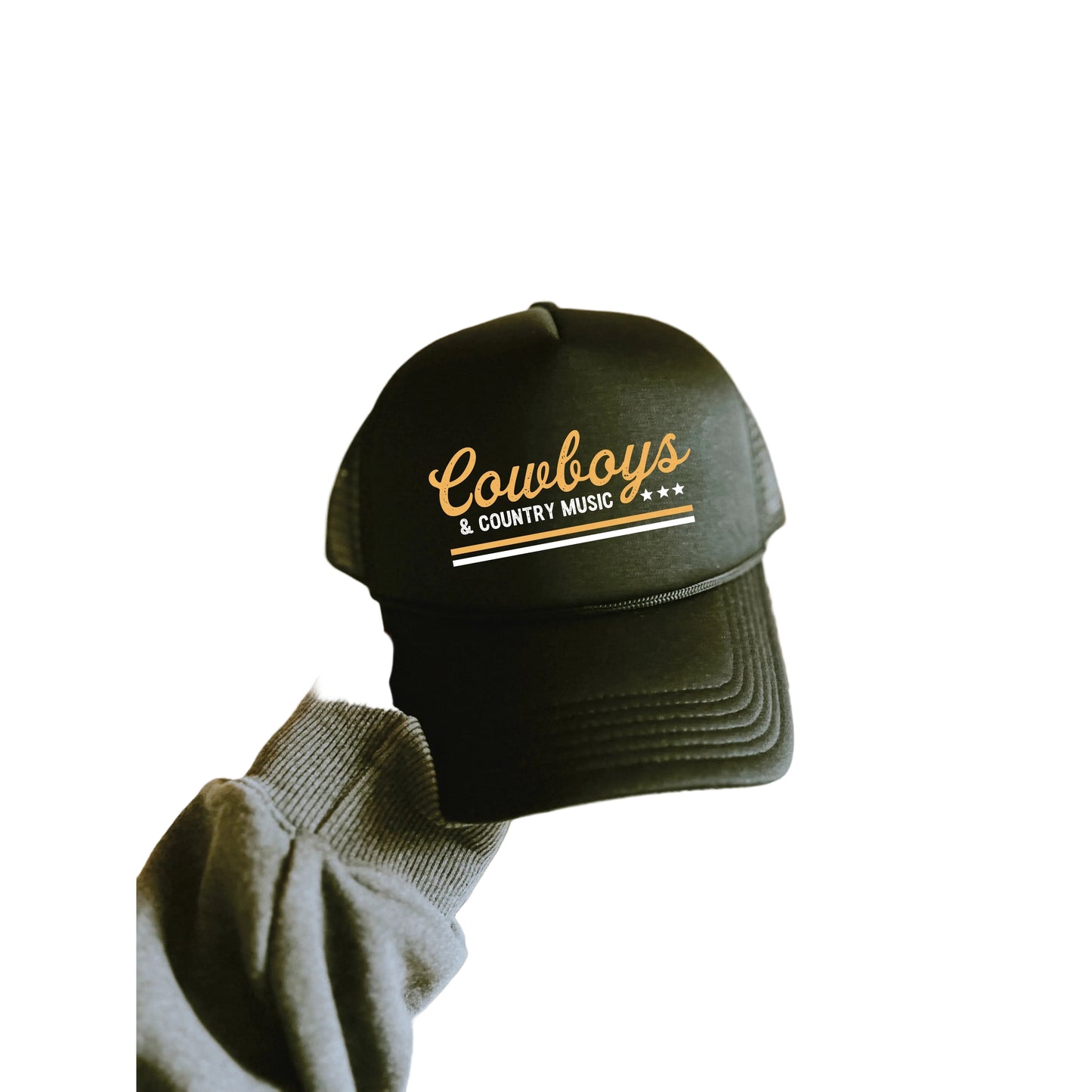 Blonde Ambition Cowboys & Country Music Trucker Cap- Black
