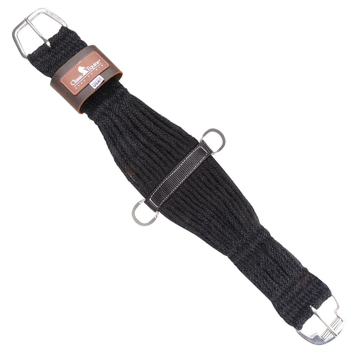 Classic Equine 27-Strand 100% Mohair Cinch - Black