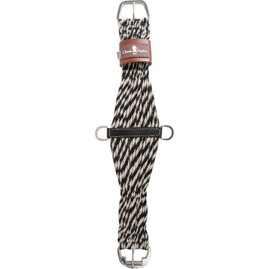 Classic Equine 27-Strand 100% Mohair Cinch - Black/Natural