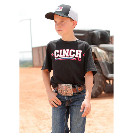 Cinch Boy's Cinch Short Sleeve T-Shirt - Black