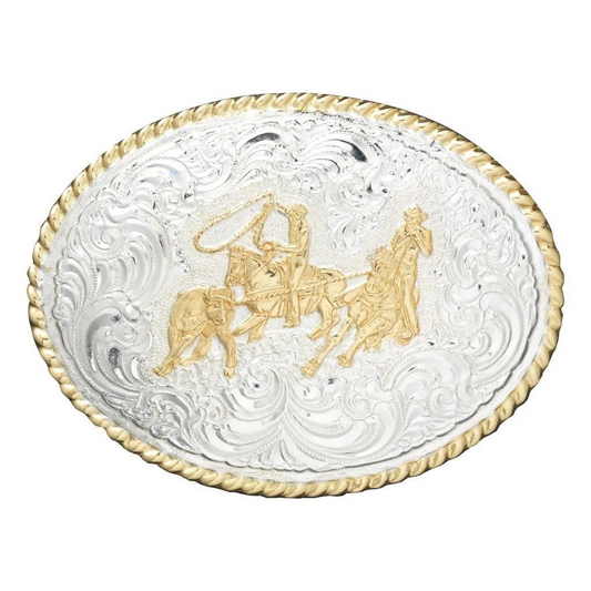 Crumrine Oval Team Roper Buckle