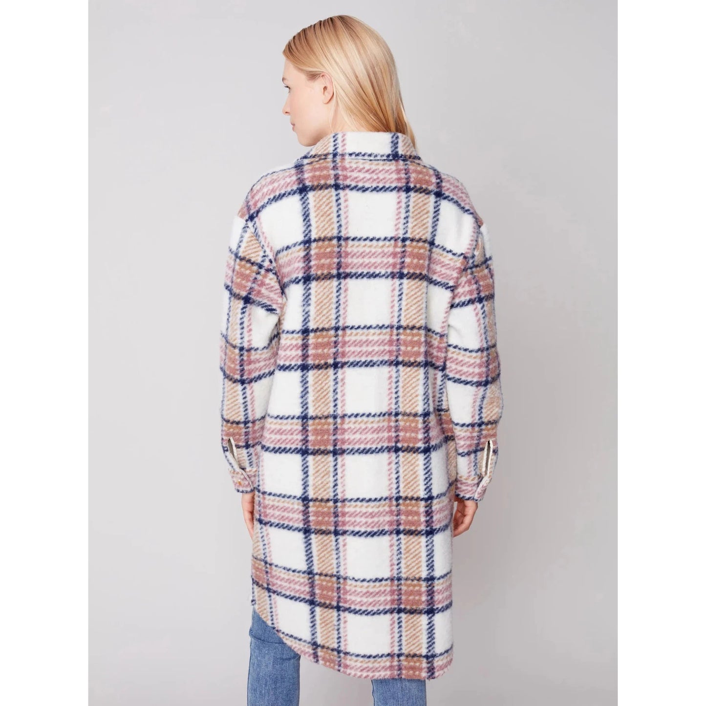 Charlie B Women's Longer Length Shirt Jacket w/Pockets