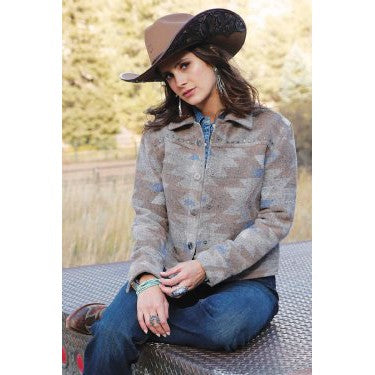 Cinch Women's Tweed Trucker Jacket - Stone