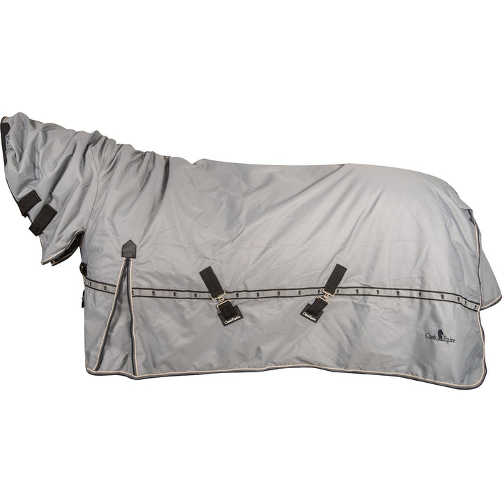 Classic Equine 10K Cross Trainer Hooded Winter Blanket - Storm Grey