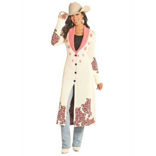 Panhandle Cowgirl Long Sleeve Cardigan- Natural