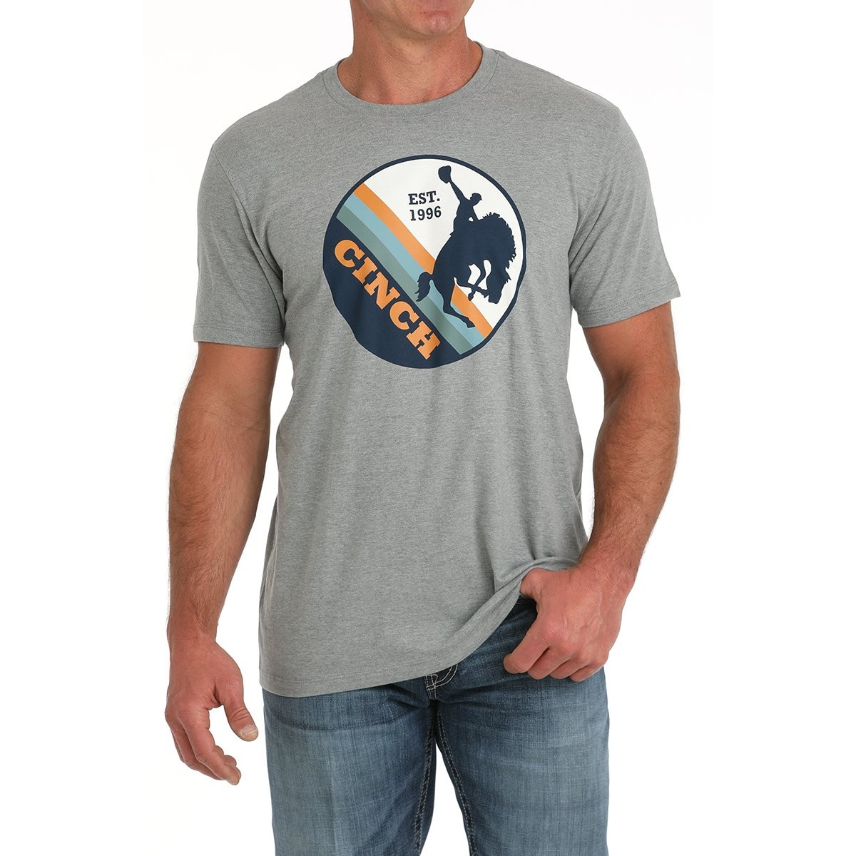 Cinch Men's Short Sleeve Graphic Tee Shirt- Grey