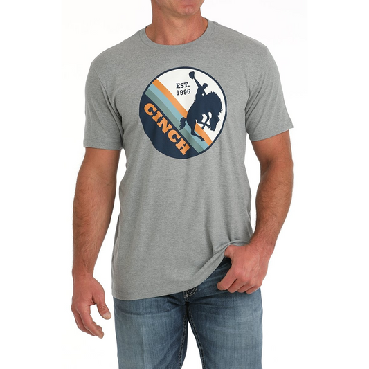 Cinch Men's Short Sleeve Graphic Tee Shirt- Grey
