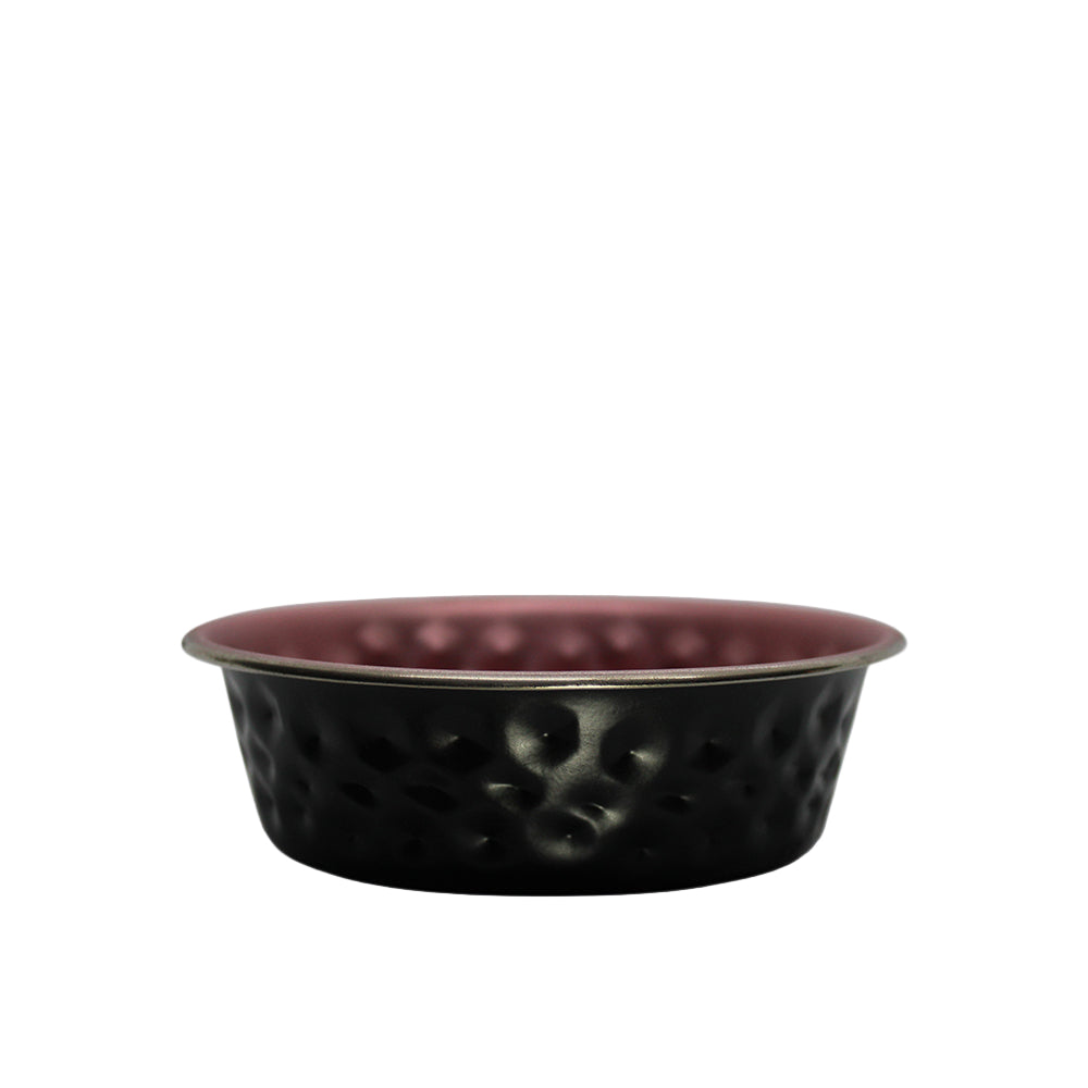 Hammered Bowl - Metallic Rose Gold &amp; Black