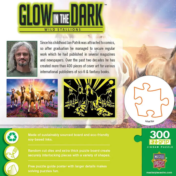 Glow in the Dark Wild Stallions 300 Piece EZ Grip Puzzle