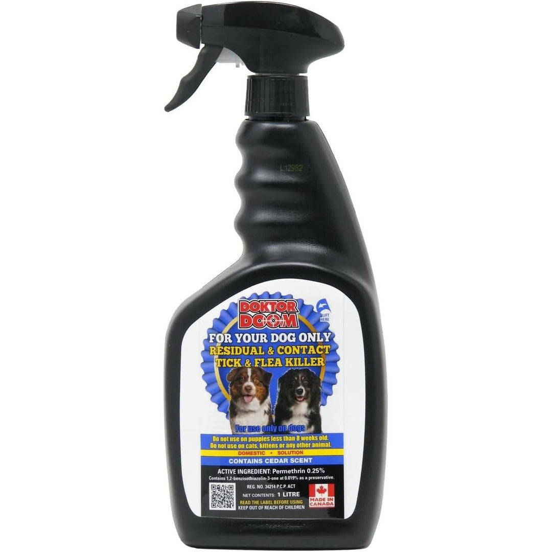 Doctor Doom Residual Barrier Tick &amp; Flea Killer-.25% Permethrin Dog Spray