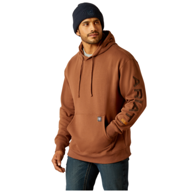 Ariat Men's Rebar Graphic Hoodie - Aztec/Coffee Bean